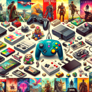 montage of gaming equipment